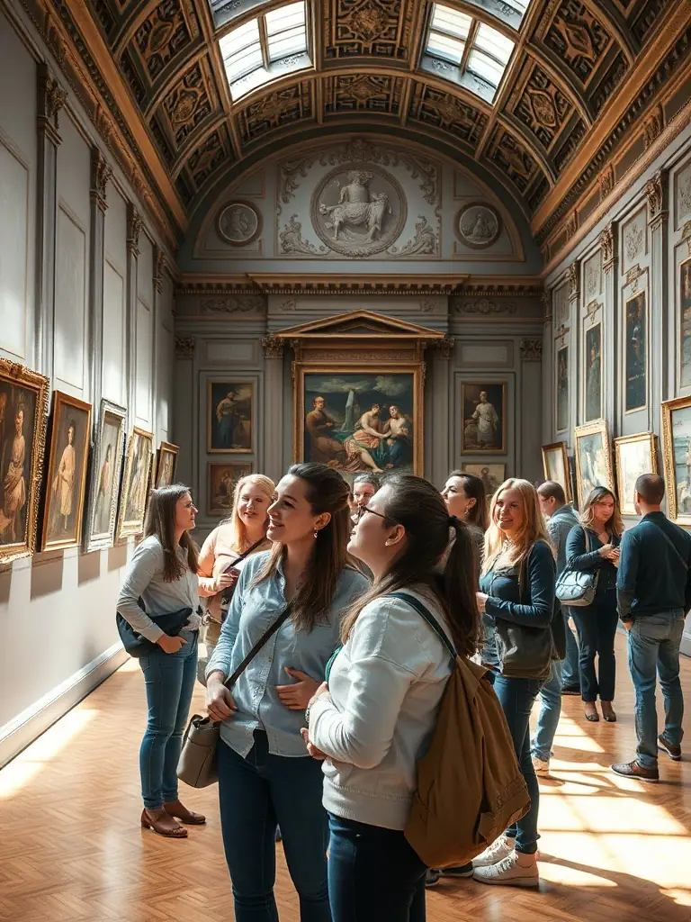 A photo of ENSSAT staff enjoying a cultural event, such as a museum visit or a theater performance, emphasizing the organization's commitment to cultural enrichment.